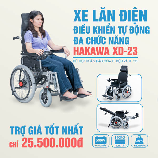 Xen lăn điện điều khiển tự động đa chức năng Hakawa XD-23