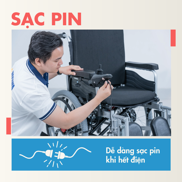XD-23 dễ dàng sạc pin khi hết điện