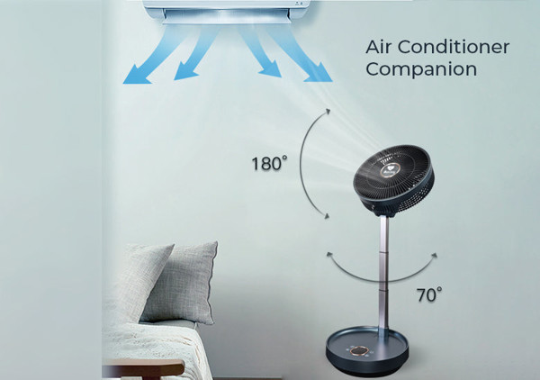 quạt gấp gọn di động Airdog sở hữu góc xoay linh hoat