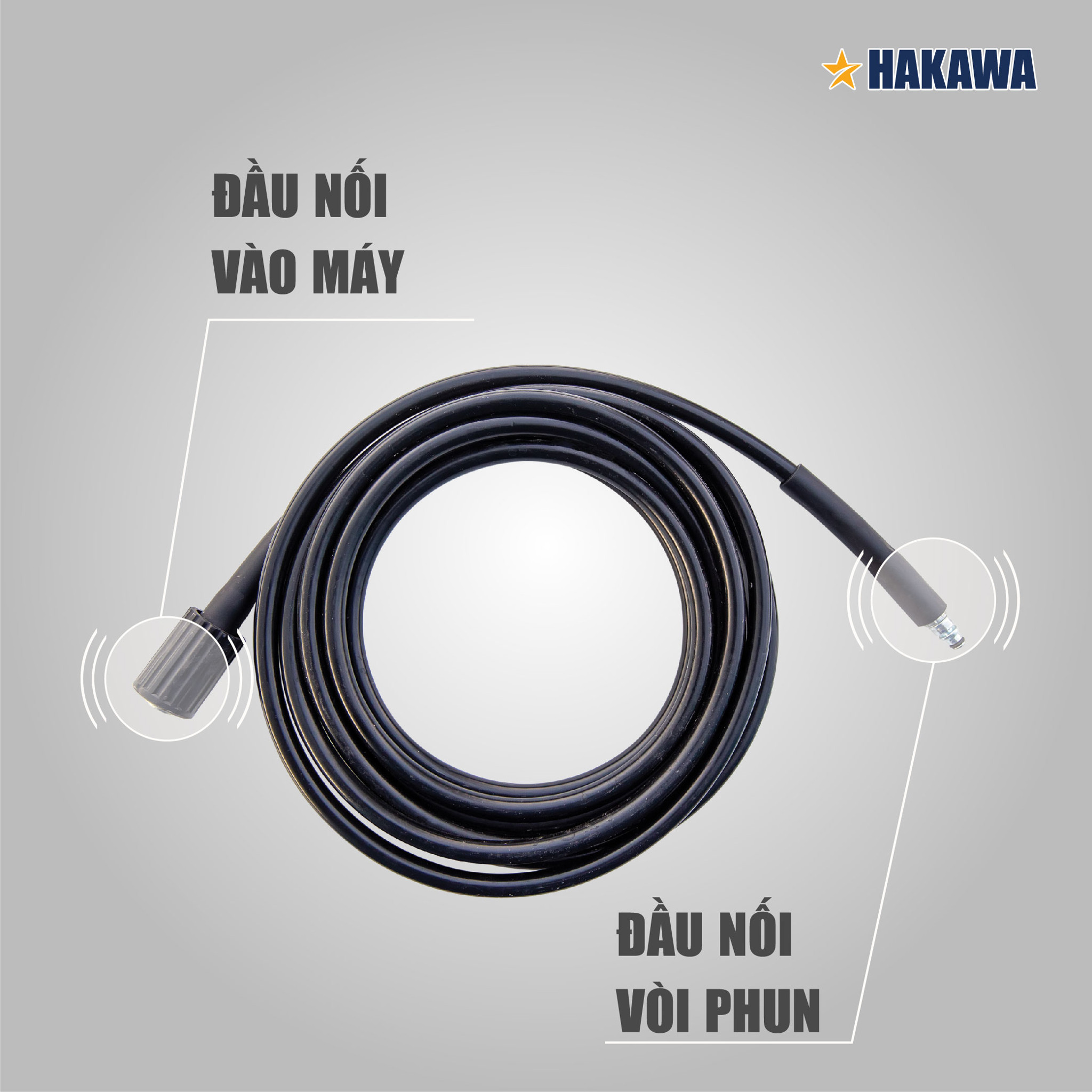 Đầu nối được thiết kế luôn thương thích với máy xịt rửa HK-1400W
