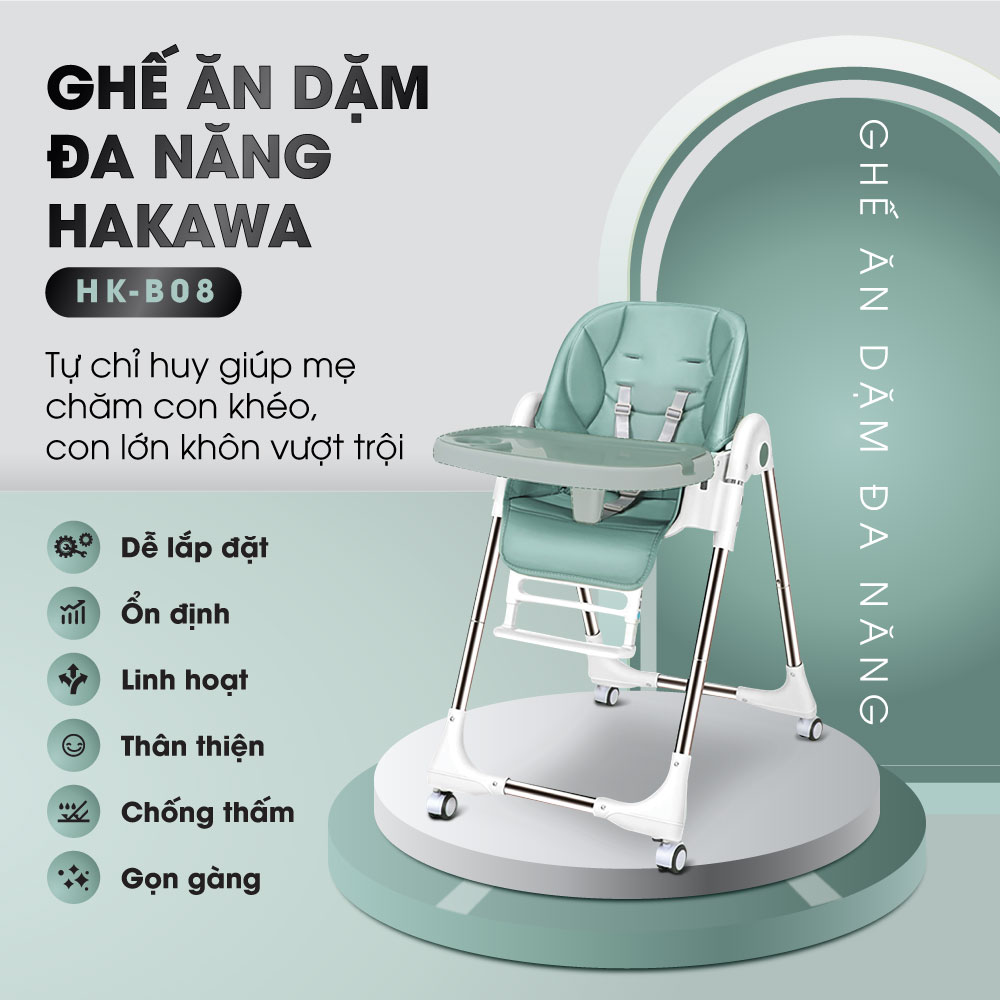 Ghế ăn dặm đa năng cho bé của HAKAWA HK-B08