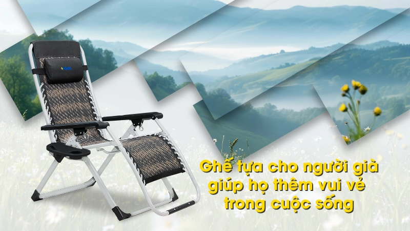 Ghế tựa cho người già giúp họ thêm vui vẻ trong cuộc sống