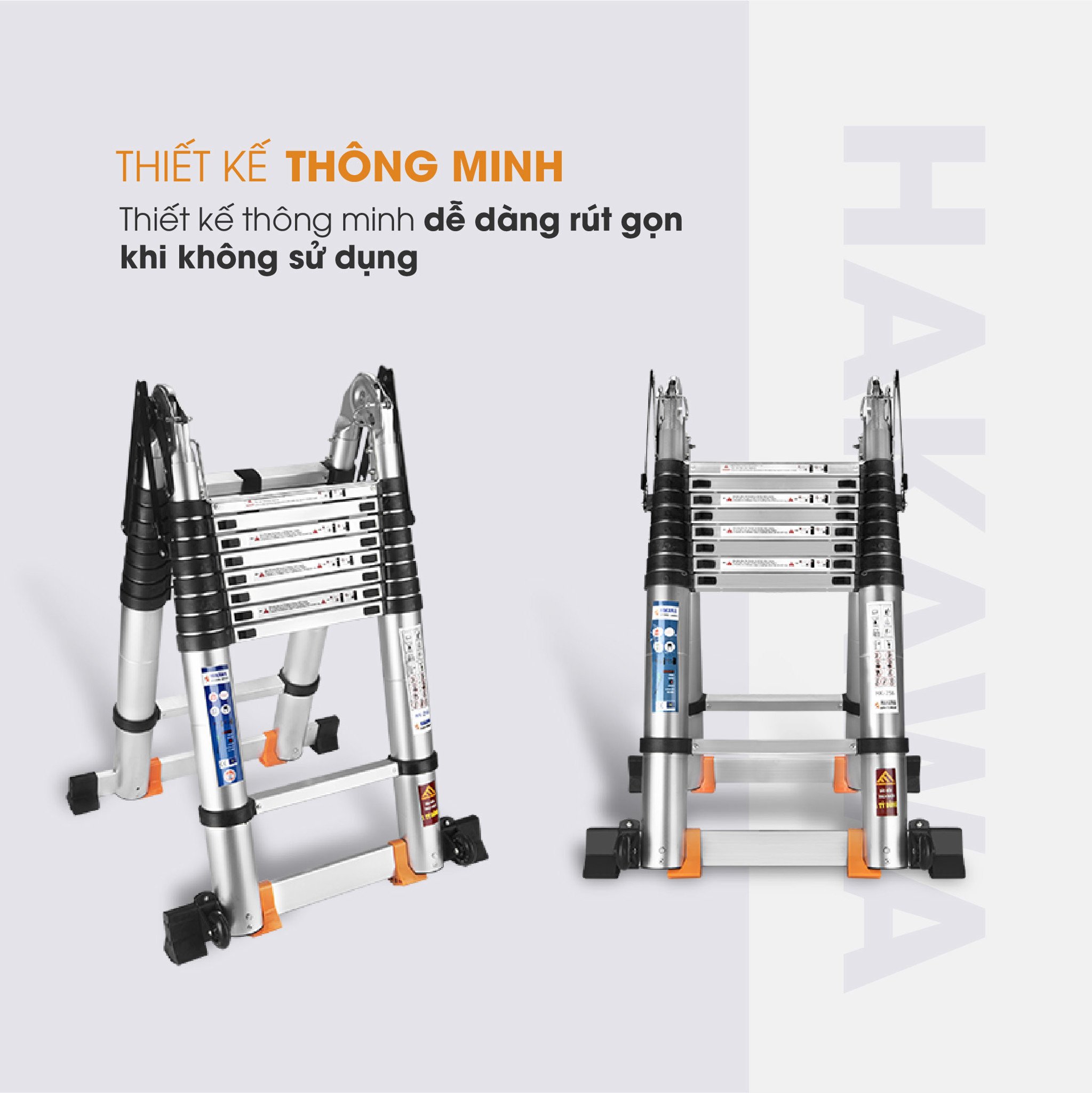 HK-256 thiết kế thông minh dễ dàng rut gọn hoặc ruỗi thẳng trong sử dụng