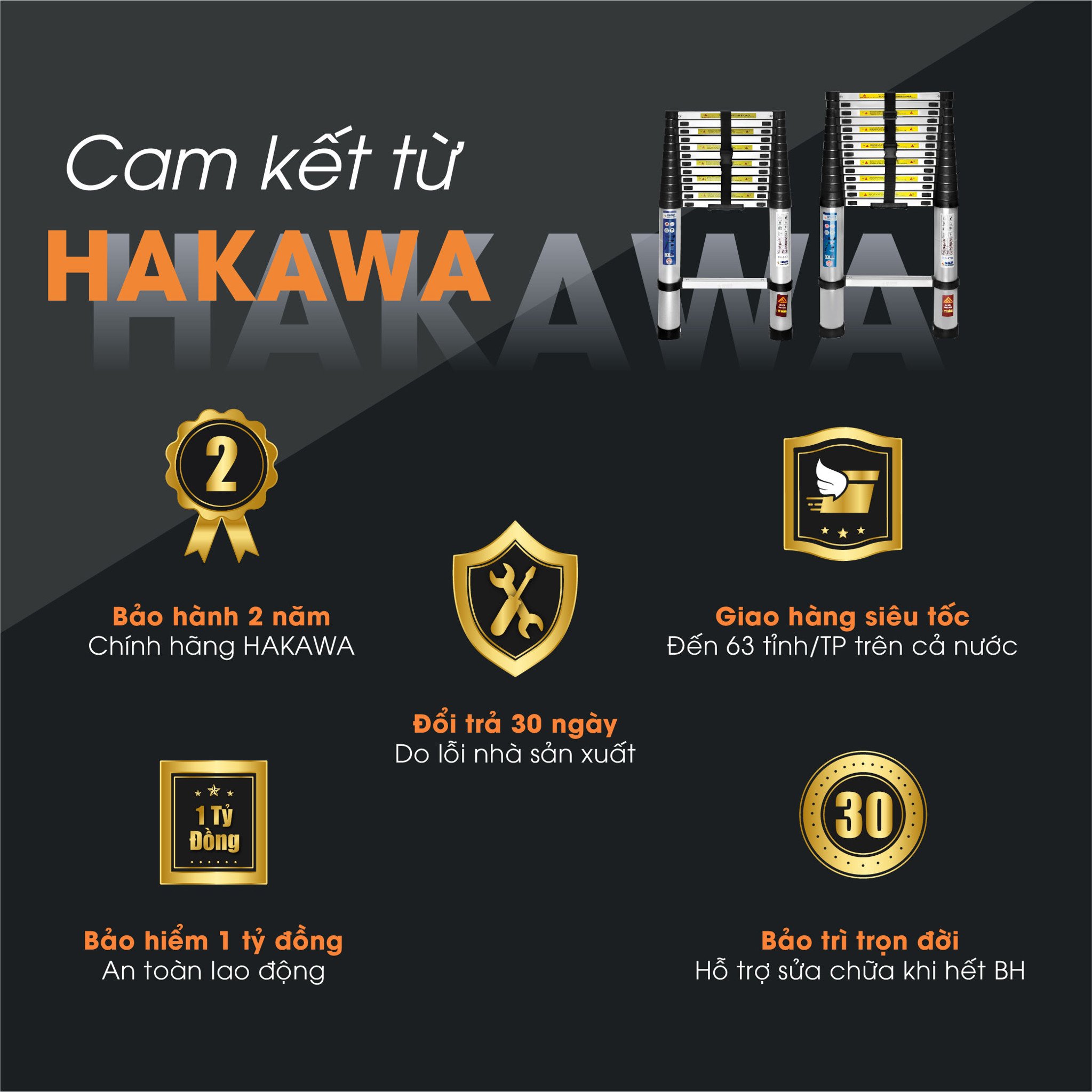Hakawa cam kết bảo hành chính hãng và bảo vệ tối đa quyền lợi người tiêu dùng