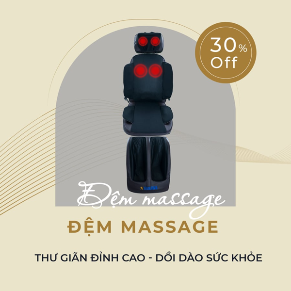 Nệm massage toàn thân M9 nhiệt hồng ngoại