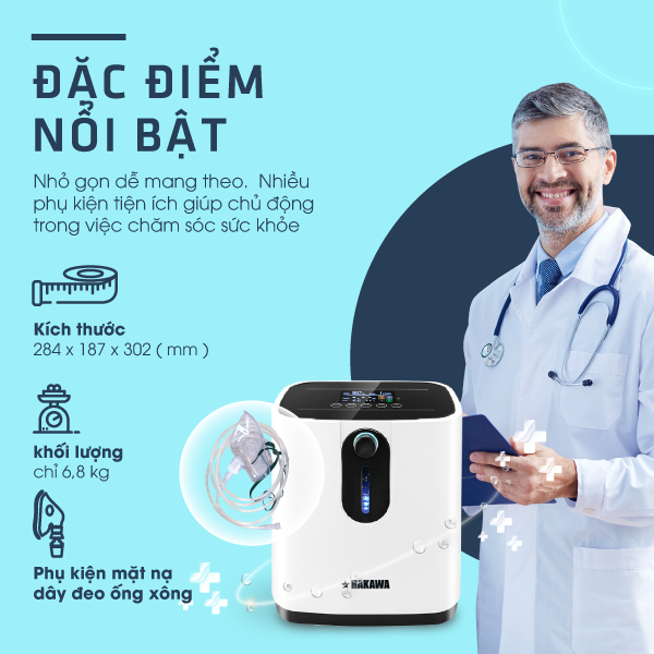 Đặc điểm nổi bật của máy tạo oxy y tế Hakawa HK07-Z1Z