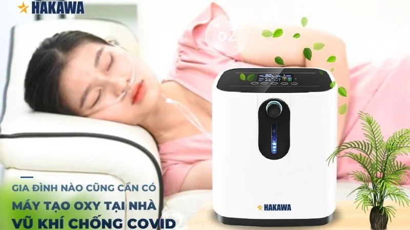 Mua máy tạo oxy HAKAWA tặng máy hút bụi HAKAWA 5 Máy tạo oxy Hakawa chăm sóc sức khoẻ và dưỡng khí ngay tại nhà
