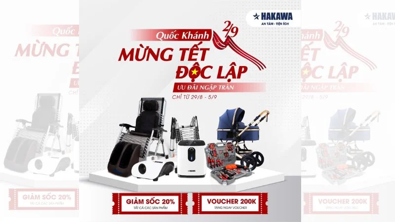 Hakawa Việt Nam VN Mừng Tết Độc Lập 2-9 Ưu Đãi Ngập Tràn 2 Mừng tết độc lập ưu đãi tràn ngập từ Hakawa