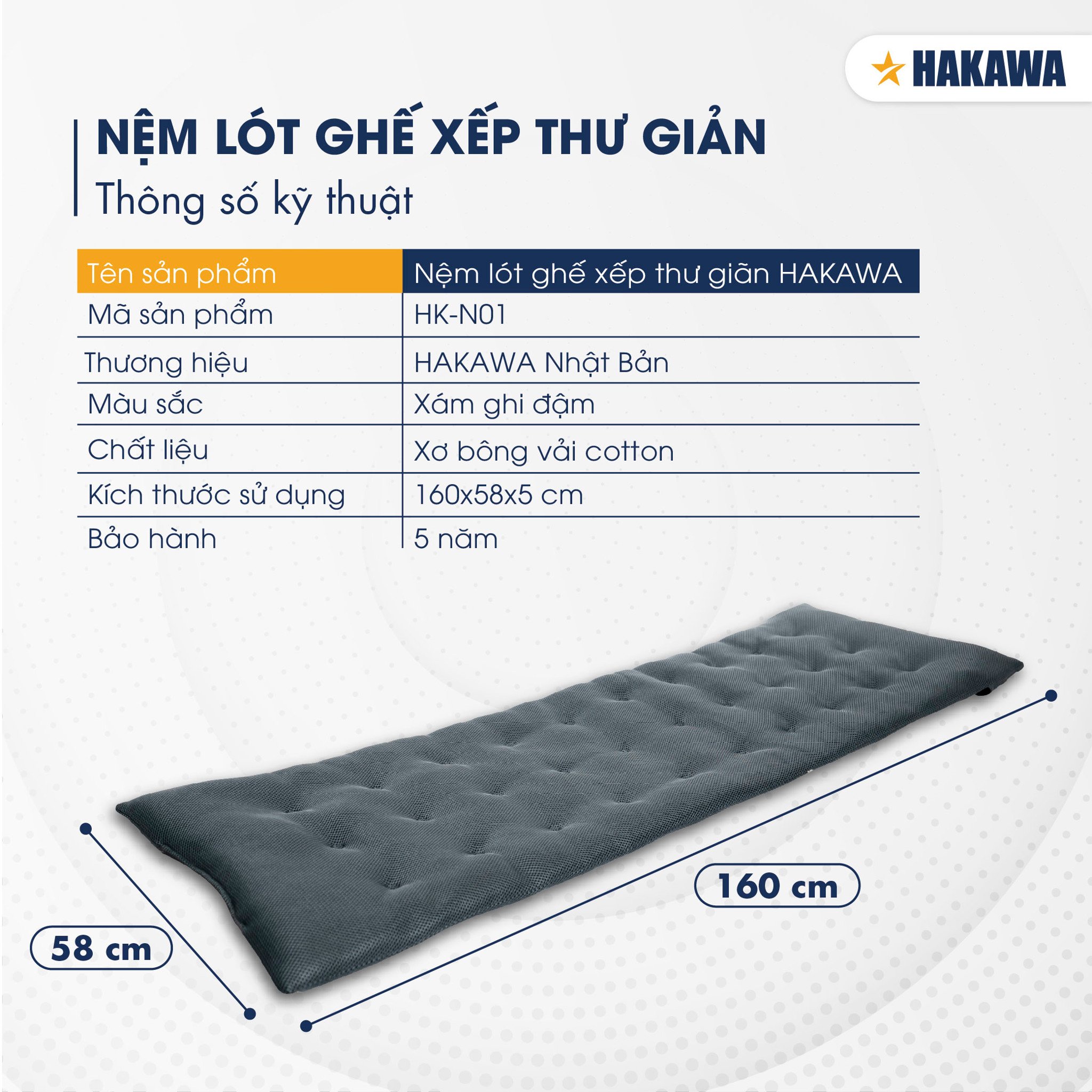 Kích thước nệm vừa phải dễ kết hợp với nhiều loại ghế