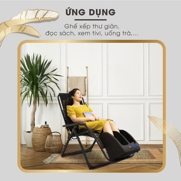 Combo ghế xếp và nệm ứng dụng đọc sách, xem tivi, uống trà...vô cùng thuận lợi