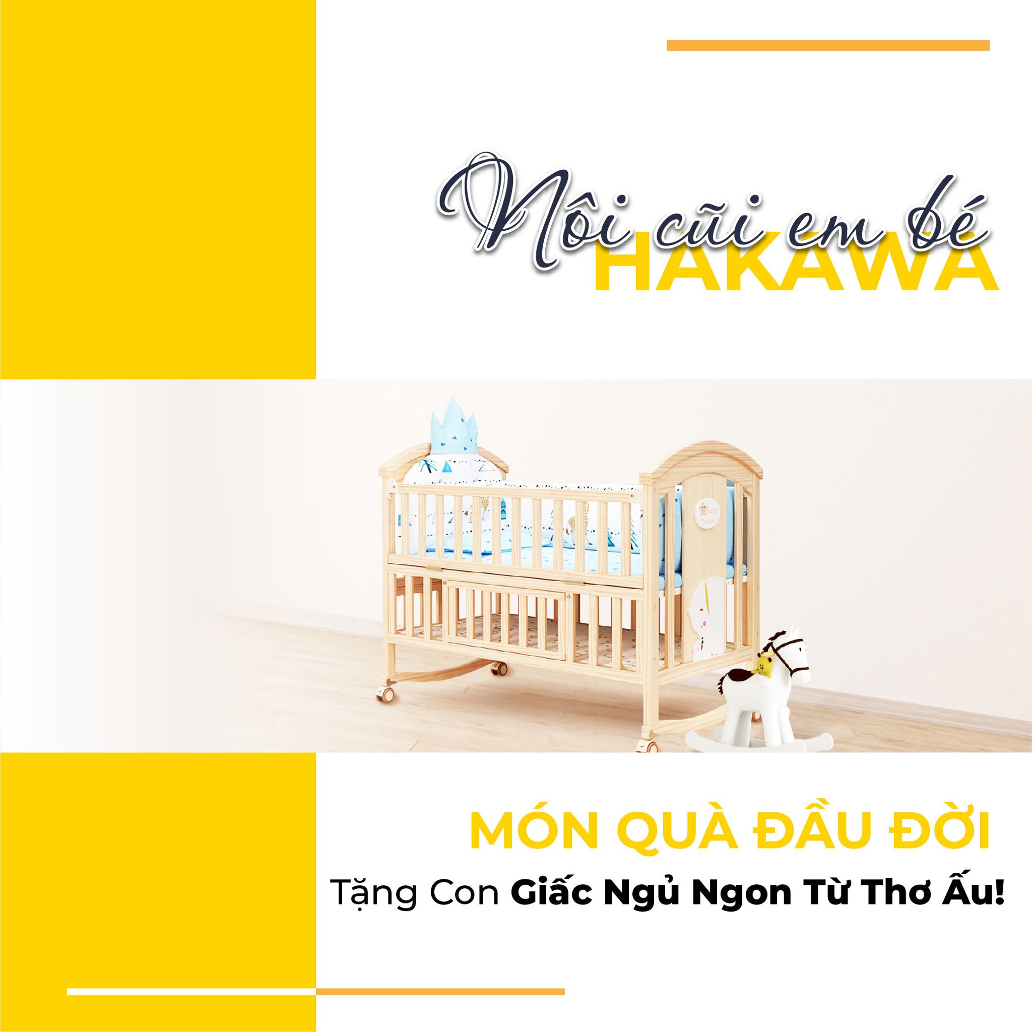 Nôi cũi em bé chăm sóc giác ngủ từ thơ ấu