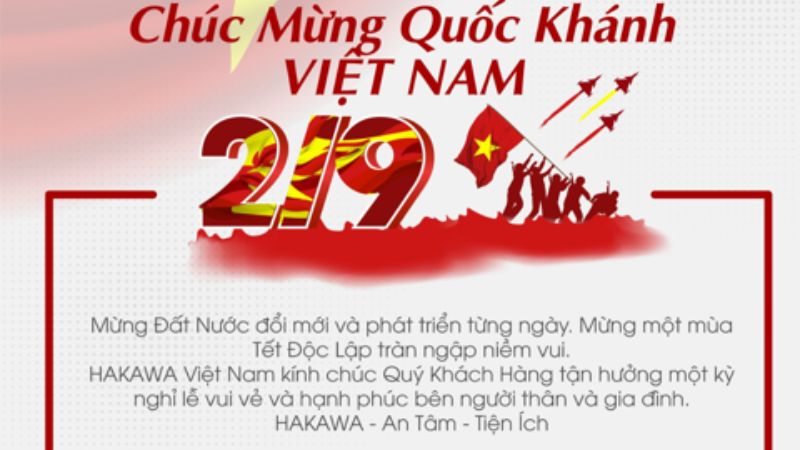 THÔNG BÁO LỊCH NGHỈ LỄ QUỐC KHÁNH 02/9/2023 2 Hakawa mừng ngày Quốc Khánh ngập tràn niềm vui