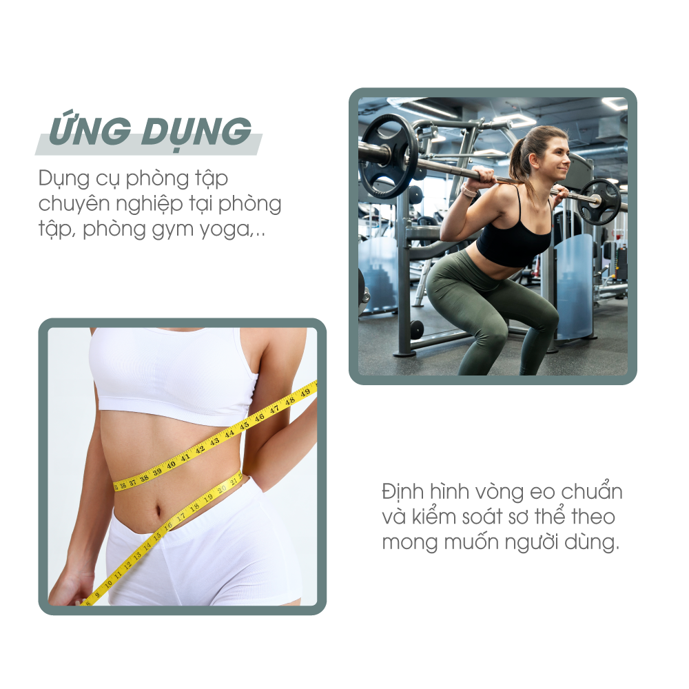 Vòng lắc eo Hula Hoop Hakawa được ứng dụng làm dụng cụ phòng tập chuyên nghiệp như phòng tập gym, yoga...
