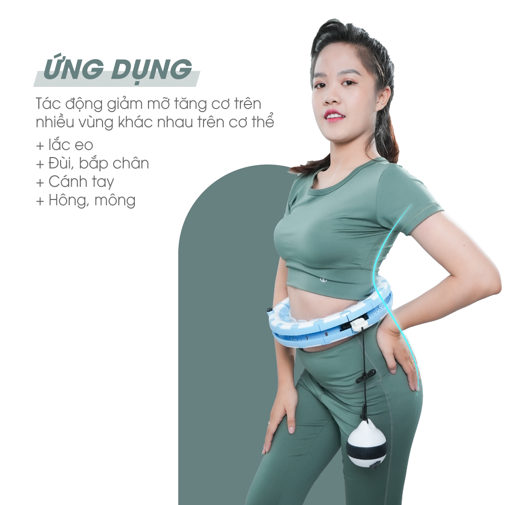 Vòng eo Hula Hoop Hakawa tác động giảm mỡ tăng cơ trên nhiều vùng khác nhau trên cơ thể