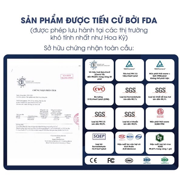 Airdog sở hữu những chứng nhận toàn cầu vô cùng đáng giá