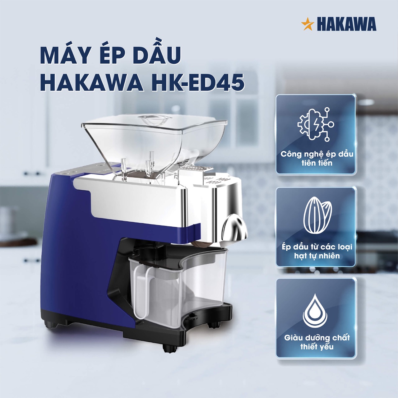Máy ép dầu hakawa hk-ed45