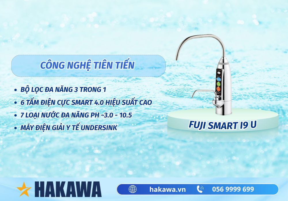 Máy lọc nước ion kiềm âm tủ bếp Fuji Smart i9-U