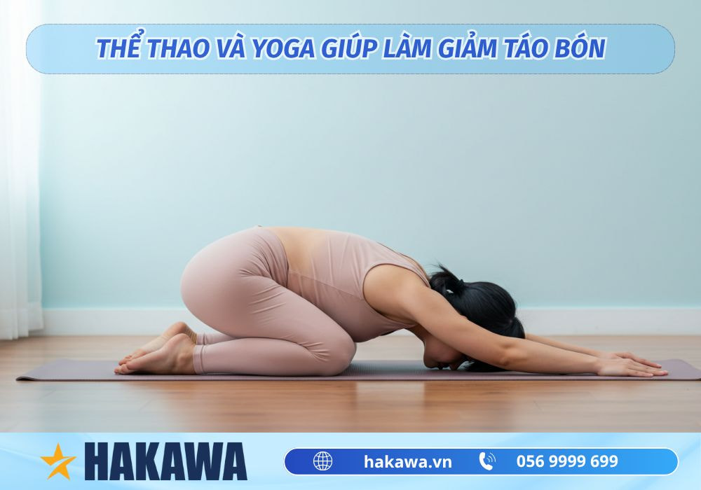 Tập balasana yoga làm giảm táo bón