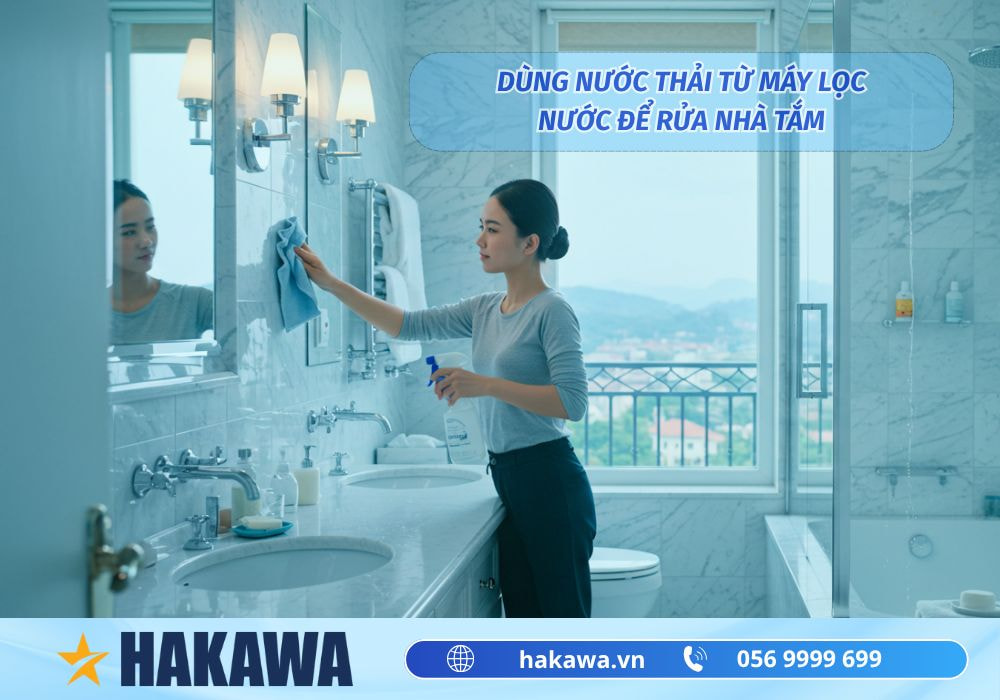 Nước thải từ máy lọc nước dùng để vệ sinh nhà tắm