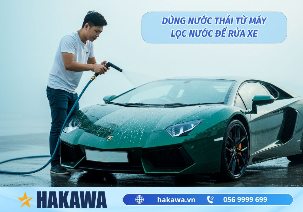 Nước thải từ máy lọc nước dùng để rửa xe