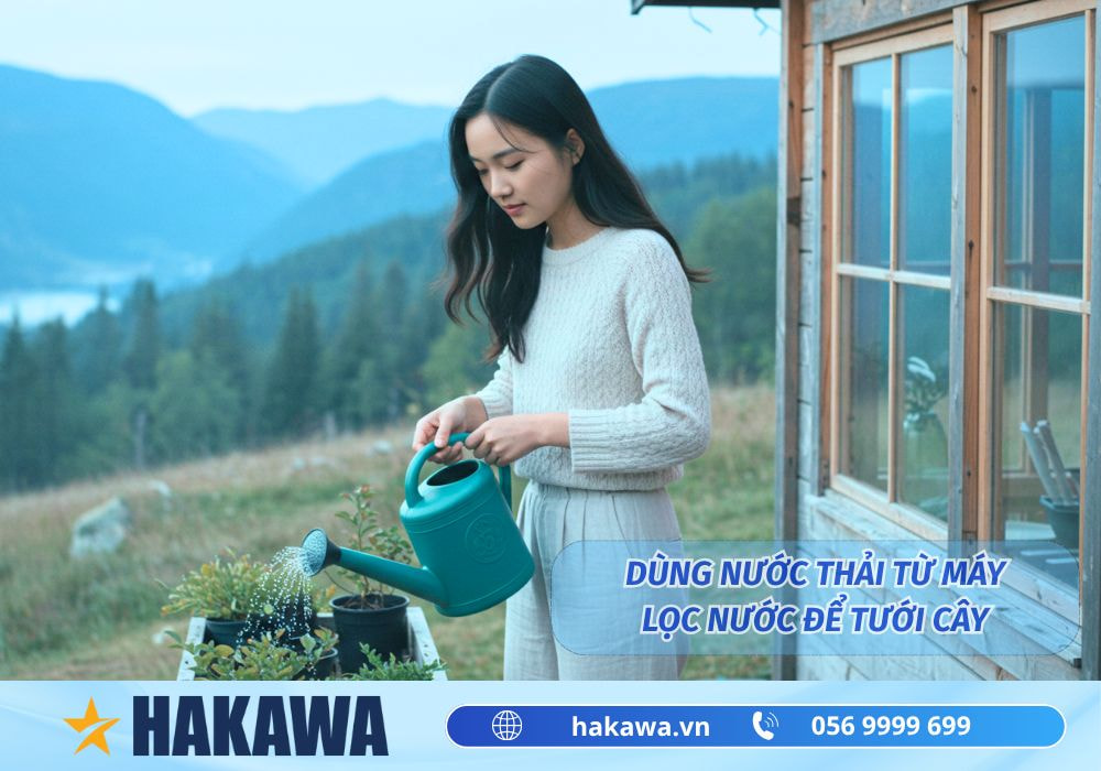 Nước thải từ máy lọc nước dùng để tưới cây