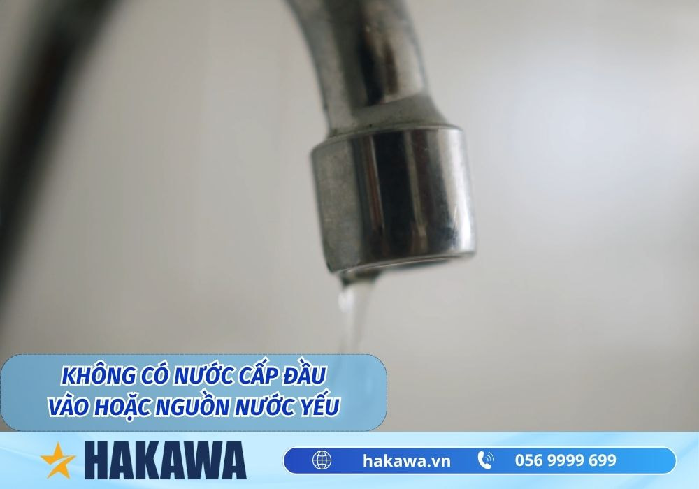 nước đầu vào chảy yếu