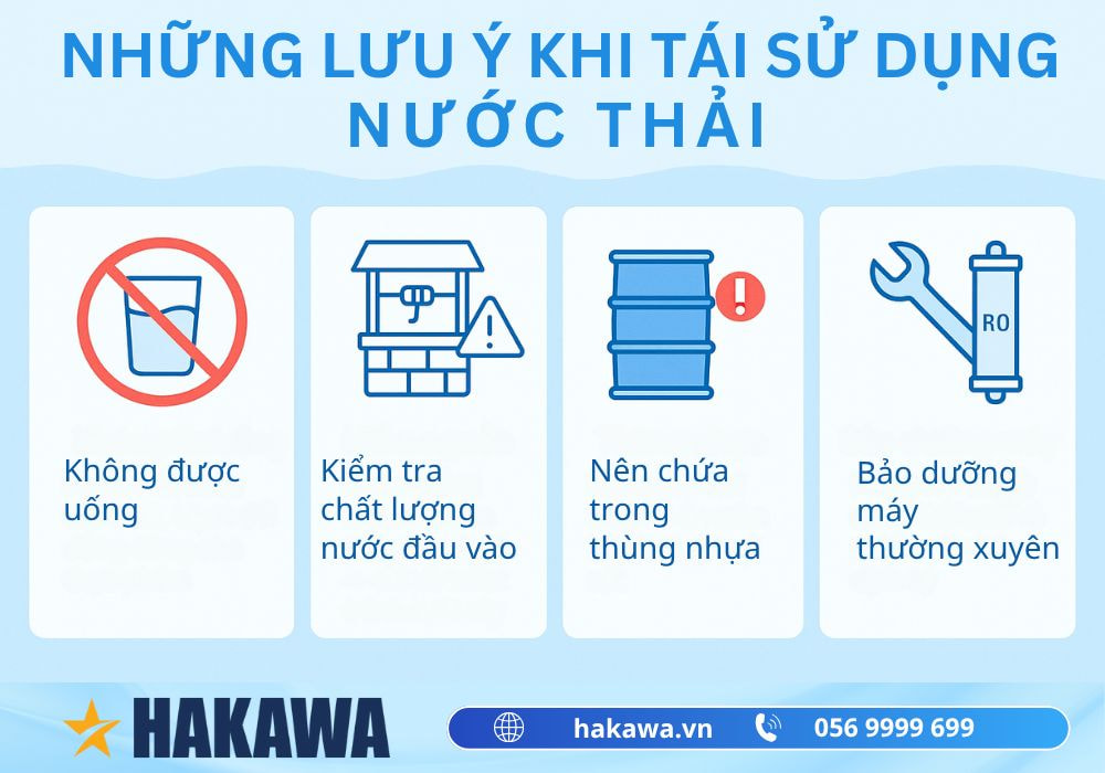 Những lưu ý khi tái sử dụng nước thải