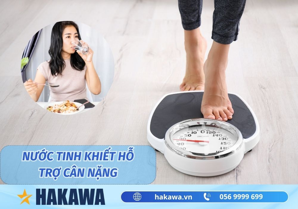 Nước tinh khiết hỗ trợ cân nặng