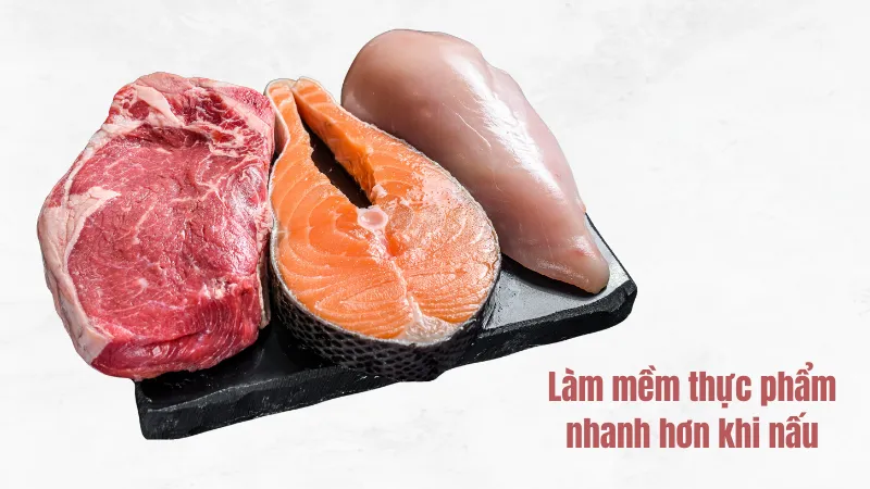 Ngâm thịt trong nước ion kiềm giúp thịt nhanh mềm