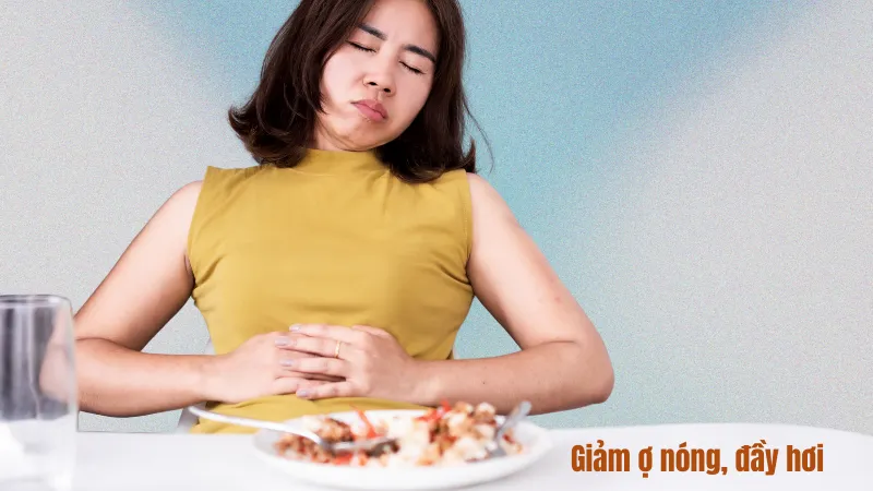Giảm tình trạng ợ chua đầy hơi 
