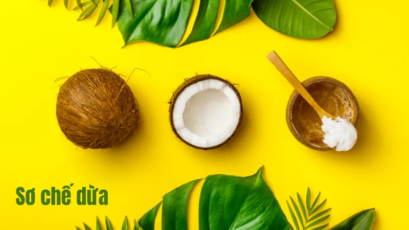 Bắt đầu sơ chế nạo dừa