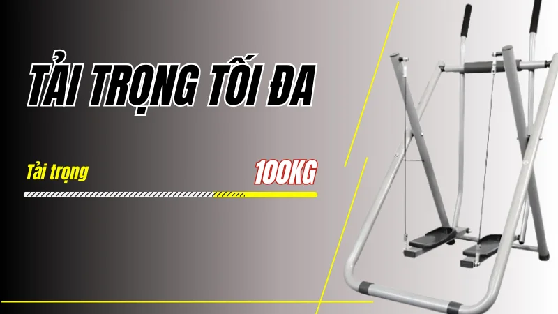 Thiết bị có thể chịu tải trọng tối đa lên đến 100kg