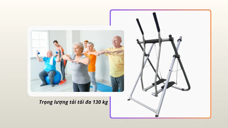 Trọng lượng tối đa lên đến 130kg