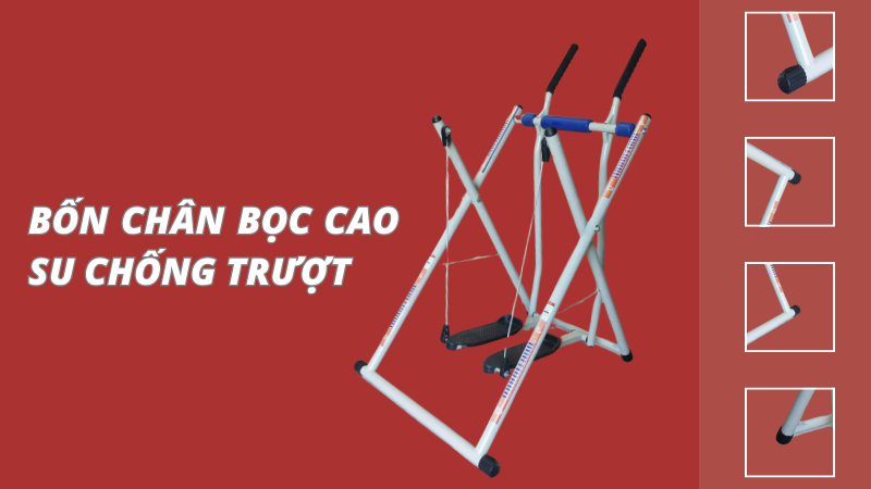 Bốn góc được bọc cao su hỗ trợ ngời tập không bị trơn trượt